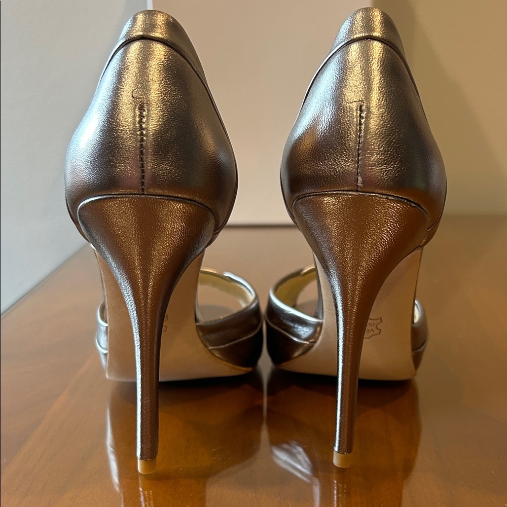 Charles David Metallic Open-Toe Heels - Picture 5 of 6